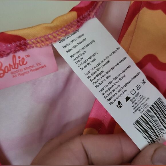 NWT Mattel 60's Women's Retro Barbie Go-Go Dress Costume Officially Licensed - Picture 7 of 9